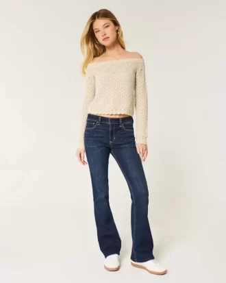 Mid-Rise Dark Wash Bootcut -farkut
