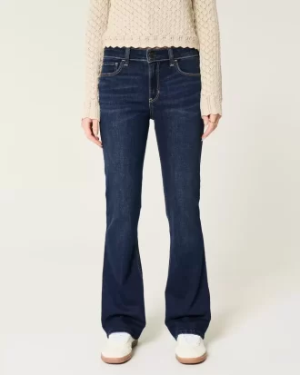 Mid-Rise Dark Wash Bootcut -farkut