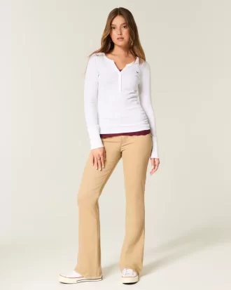 Mid-Rise Khaki Bootcut farkut