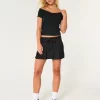 Mid-Rise laskostettu Mini Skort Mid-Rise laskostettu Mini Skort