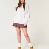 Mid-Rise laskostettu Mini Skort