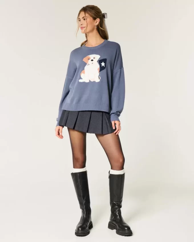 Mid-Rise laskostettu Mini Skort Mid-Rise laskostettu Mini Skort