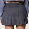 Mid-Rise laskostettu Mini Skort Mid-Rise laskostettu Mini Skort