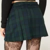 Mid-Rise laskostettu Mini Skort