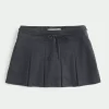 Mid-Rise laskostettu Mini Skort Mid-Rise laskostettu Mini Skort