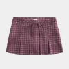 Mid-Rise laskostettu Mini Skort