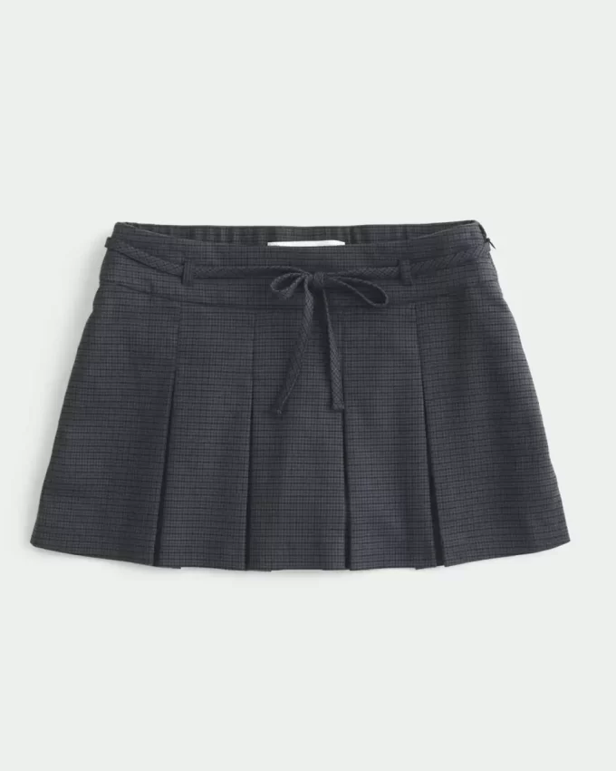 Mid-Rise laskostettu Mini Skort Mid-Rise laskostettu Mini Skort