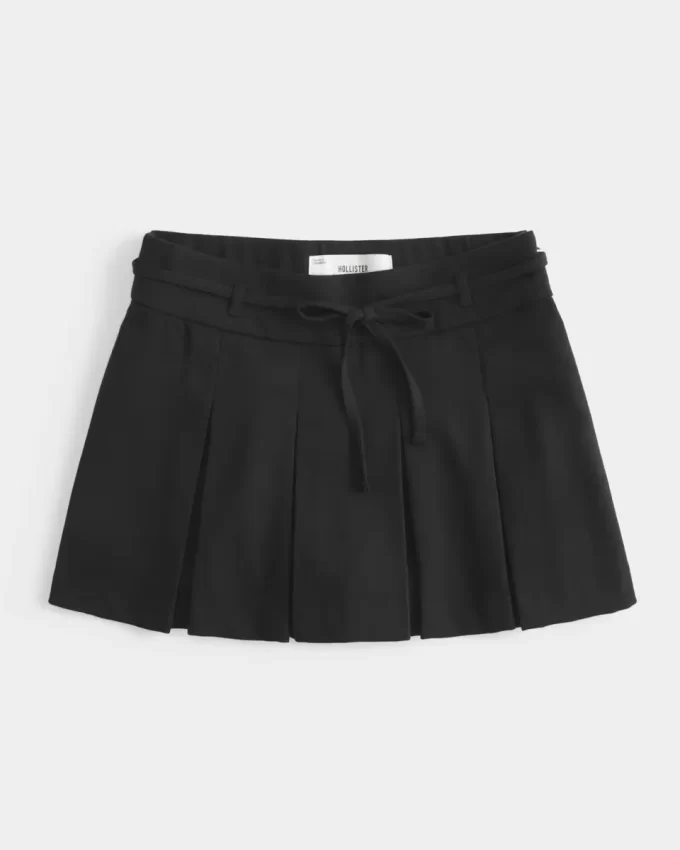 Mid-Rise laskostettu Mini Skort Mid-Rise laskostettu Mini Skort