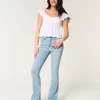 Mid-Rise Light Wash Bootcut farkut