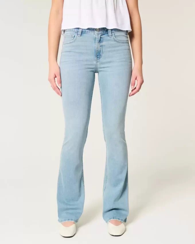Mid-Rise Light Wash Bootcut farkut
