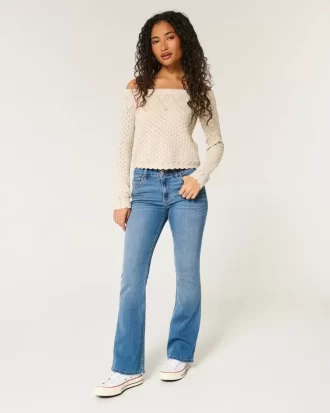 Mid-Rise Medium Wash Bootcut farkut