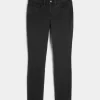 Mid-Rise pestyt mustat skinny farkut Mid-Rise pestyt mustat skinny farkut