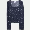 Mukava kukkakuvioinen pyjamatoppi Mukava kukkakuvioinen pyjamatoppi