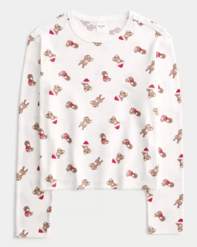Mukava pitkähihainen pyjamapaita