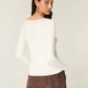 Nastoitettu SoHo Graphic Slash-neck toppi