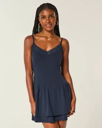 Neulottu porrastettu minimekko