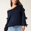 Off-the-Shoulder Bow Applique villapaita