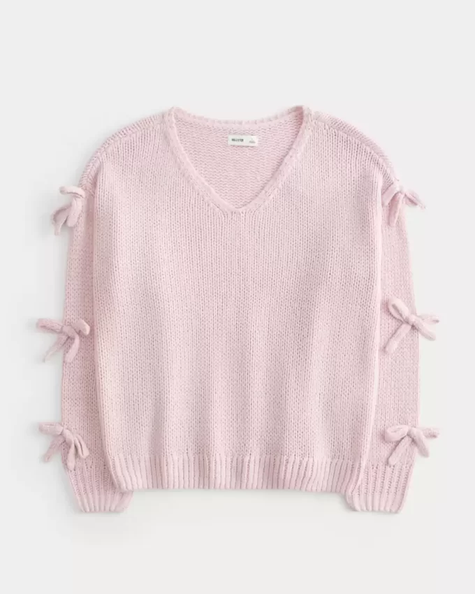 Off-the-Shoulder Bow Applique villapaita