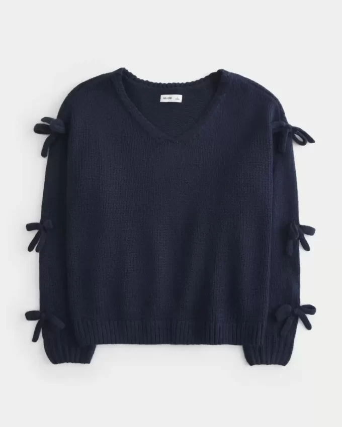 Off-the-Shoulder Bow Applique villapaita