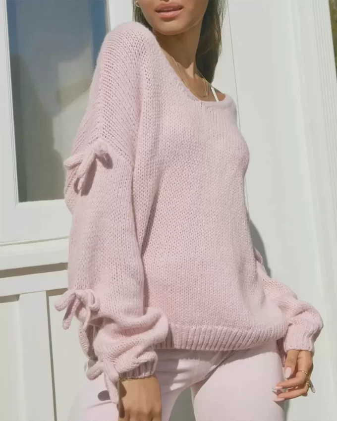 Off-the-Shoulder Bow Applique villapaita