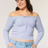 Off-the-Shoulder Cable-Knit villapaita