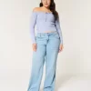 Off-the-Shoulder Cable-Knit villapaita