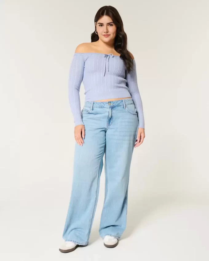 Off-the-Shoulder Cable-Knit villapaita