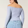 Off-the-Shoulder Cable-Knit villapaita