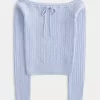Off-the-Shoulder Cable-Knit villapaita