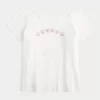Off-the-Shoulder Cutesy Graphic T-paita