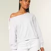 Off-the-Shoulder Tie -huppari