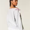 Off-the-Shoulder Tie -huppari