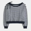 Off-the-Shoulder Tie -huppari
