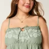 Olkaimeton brodeerattu Babydoll-mekko Olkaimeton brodeerattu Babydoll-mekko