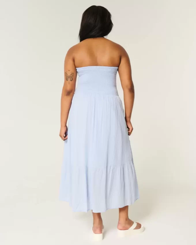 Olkaimeton brodeerattu Maxi-mekko Olkaimeton brodeerattu Maxi-mekko