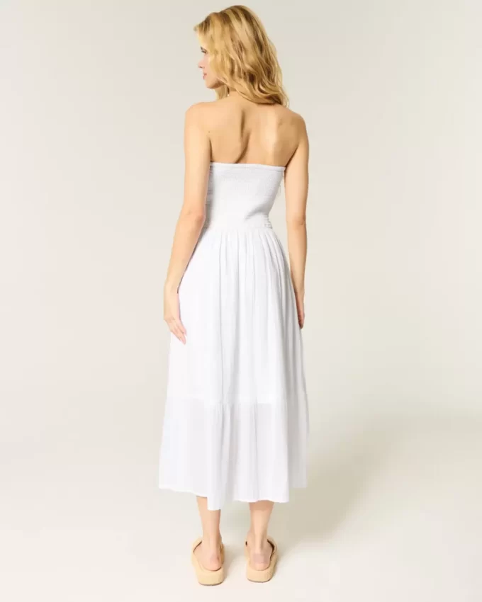 Olkaimeton brodeerattu Maxi-mekko Olkaimeton brodeerattu Maxi-mekko