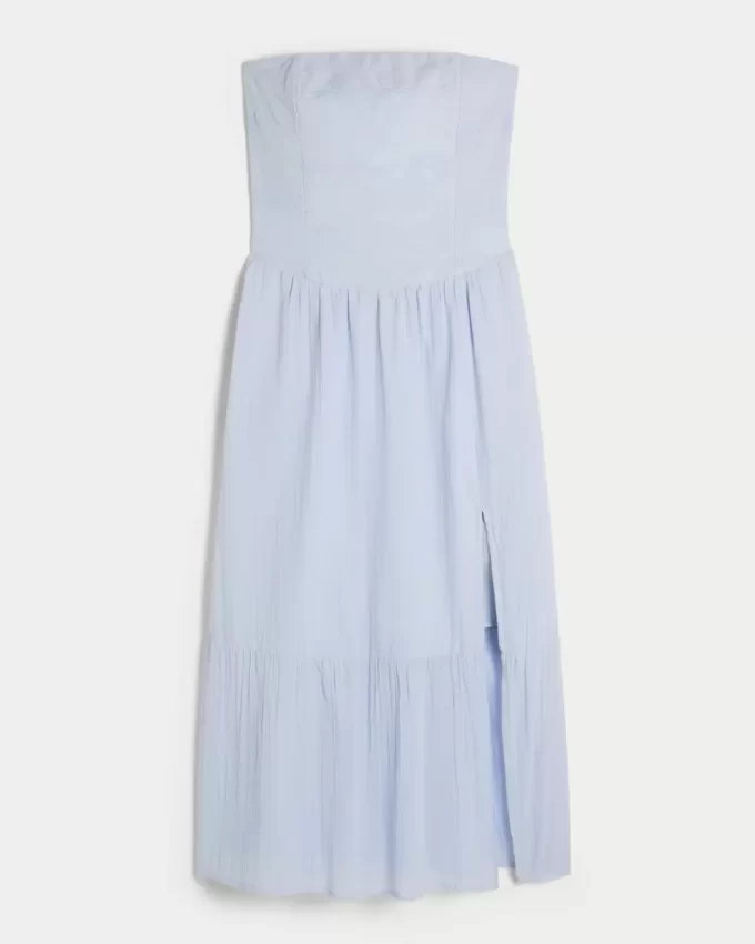 Olkaimeton brodeerattu Maxi-mekko Olkaimeton brodeerattu Maxi-mekko