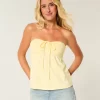 Olkaimeton Cinched Babydoll Top