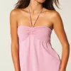 Olkaimeton Cinched Babydoll Top