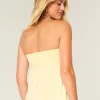 Olkaimeton Cinched Babydoll Top