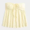 Olkaimeton Cinched Babydoll Top
