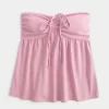 Olkaimeton Cinched Babydoll Top