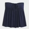 Olkaimeton Cinched Babydoll Top