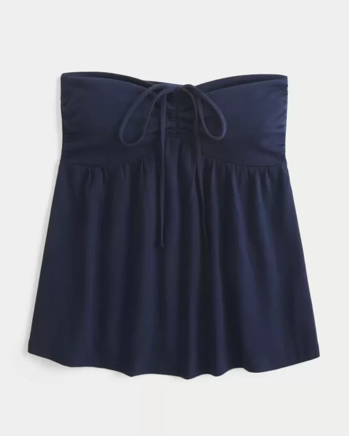 Olkaimeton Cinched Babydoll Top