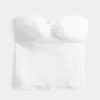 Olkaimeton Picot Lace Trim Top Olkaimeton Picot Lace Trim Top