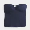 Olkaimeton Picot Lace Trim Top Olkaimeton Picot Lace Trim Top