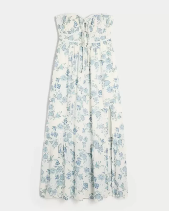 Olkaimeton punottu Maxi-mekko Olkaimeton punottu Maxi-mekko