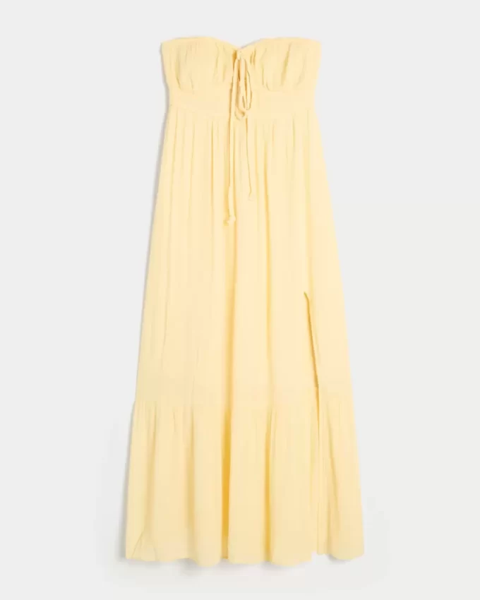 Olkaimeton punottu Maxi-mekko Olkaimeton punottu Maxi-mekko