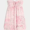 Olkaimeton Ruffle Babydoll-minimekko