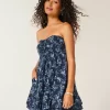 Olkaimeton Ruffle Babydoll-minimekko